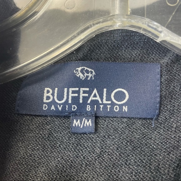 BUFFALO DAVID BITTON black long sleeve sweater men’s medium/ unisex - Picture 5 of 6